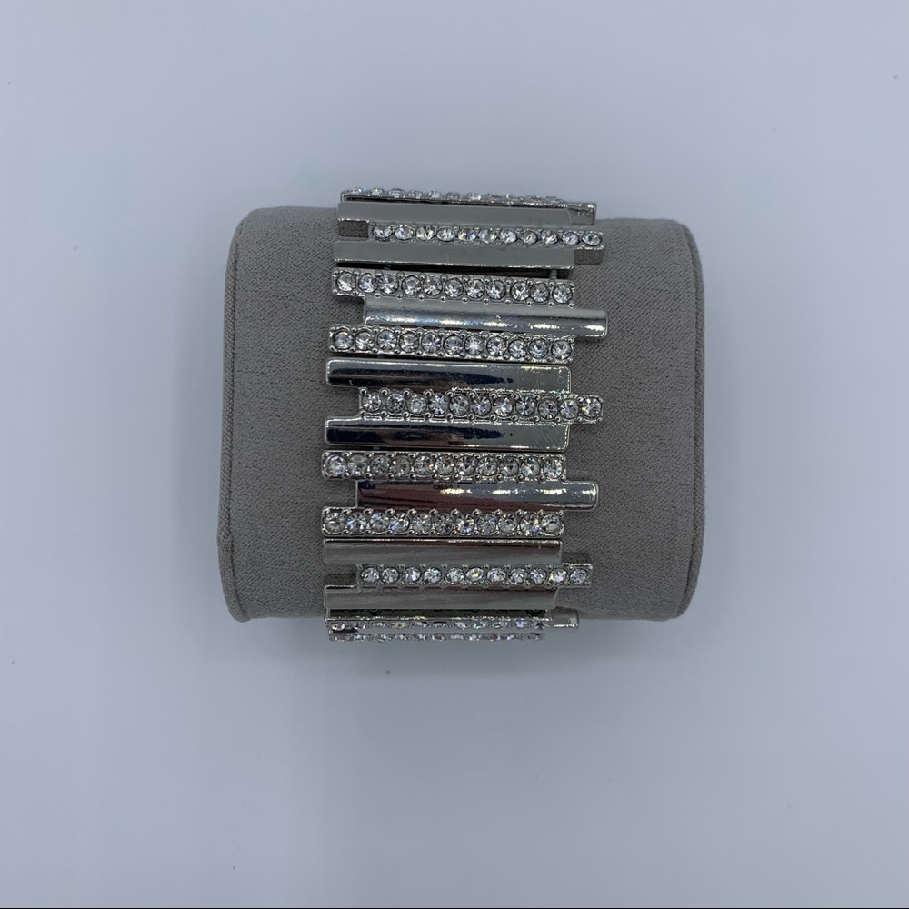 Thalia Sodi Silver Rhinestone Stretch Bracelet - Picture 3 of 5